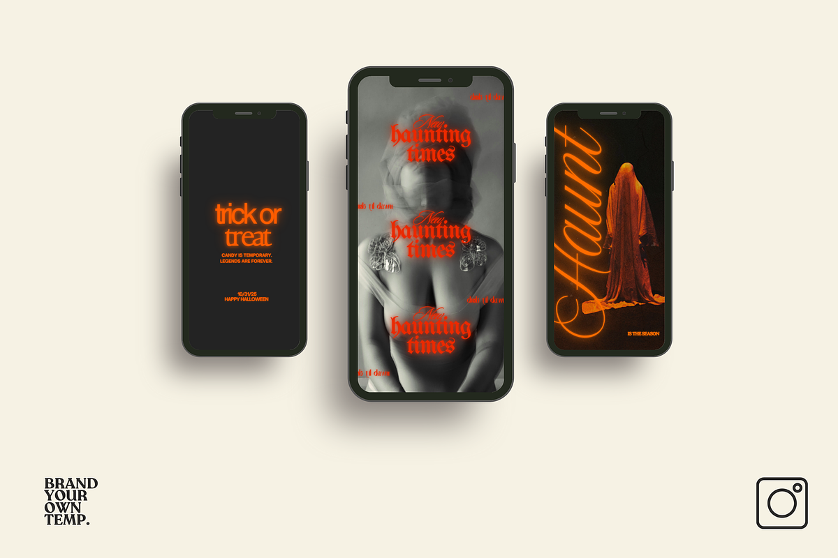 Halloween Instagram Canva Templates preview 8