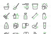 Hygiene Routine Green & Black Icons, an Icon by IconBunny (Thumbnail 2 of 2)