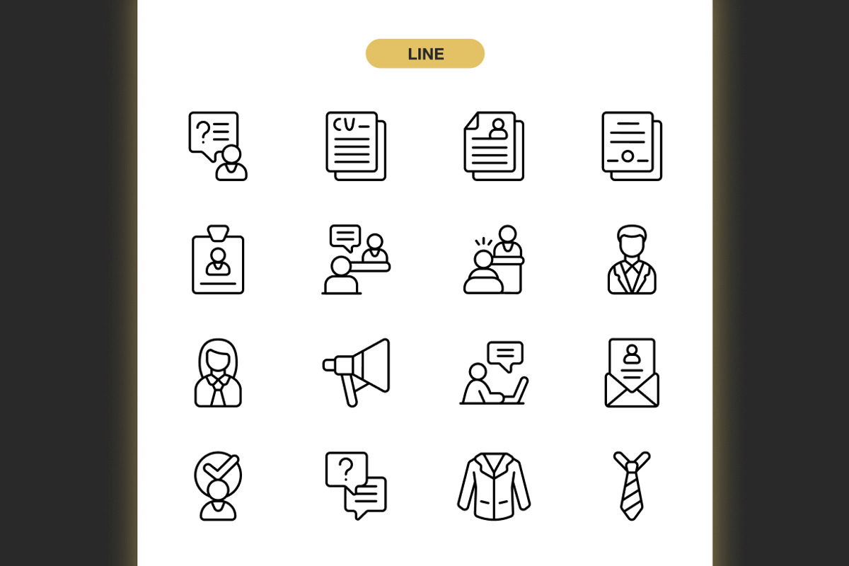 Interview Icons, an Icon by Spacepixel Creative