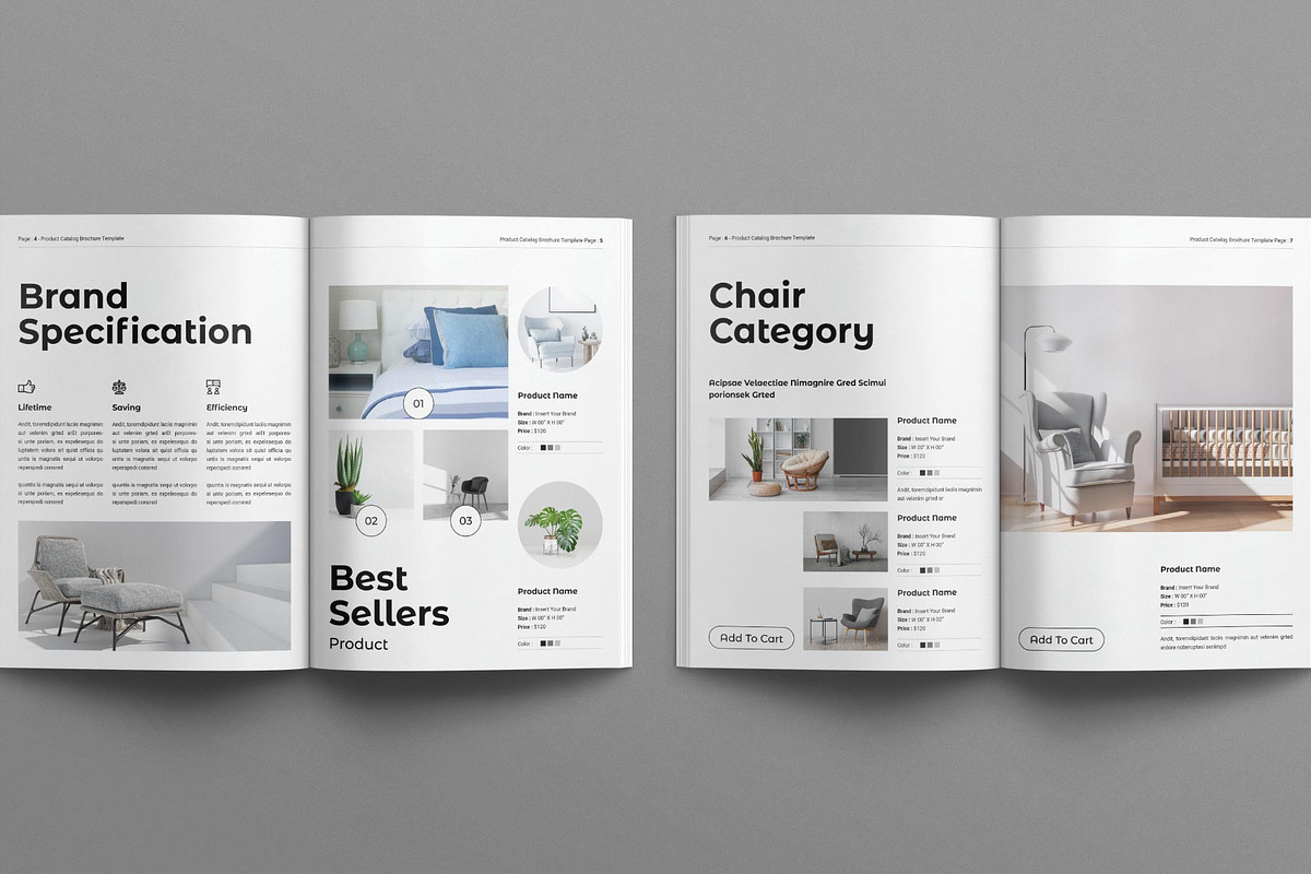 Product Catalog Brochure Template, a Brochure Template by E-Type (Photo 3 of 7)