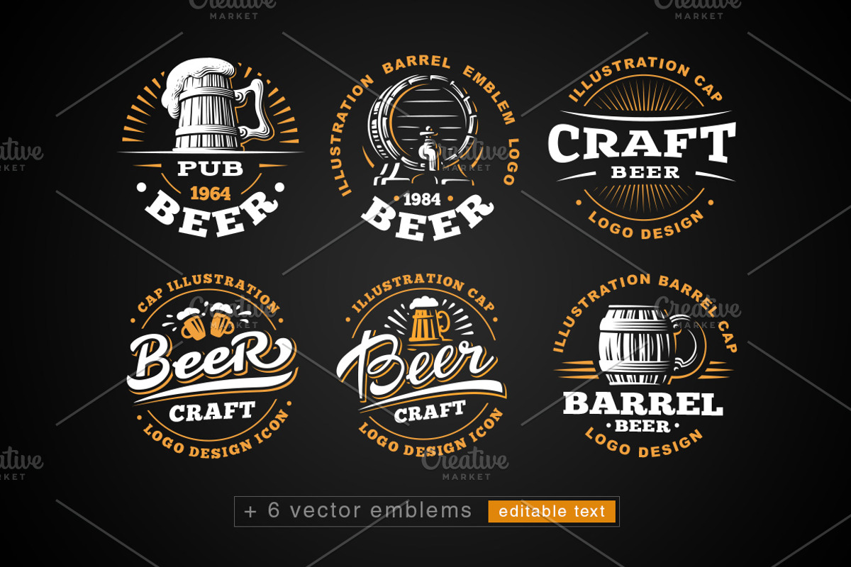 4 Mockup Bottle of beer. + emblems, a Product Mockup by SODESIGN (Photo 5 of 5)