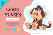 Surprised Cartoon Monkey. Crafting, an Animal Illustration by KENO Mascots (Thumbnail 1 of 3)
