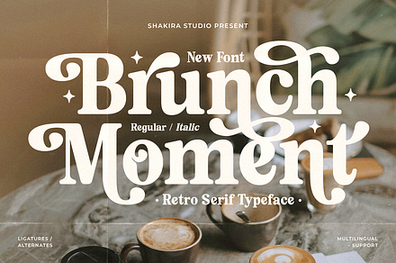 Brunch Moment - Retro Serif, a Serif Font by Shakira Studio