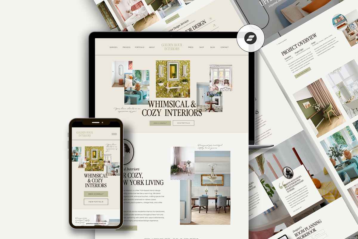 Interior Designer Website Showit, a Squarespace Template by Warmsoulgallery (Photo 1 of 16)