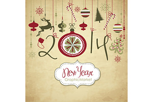 2014 year Digital Clip Art