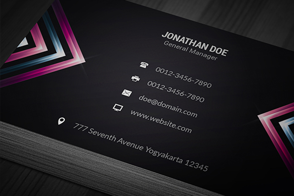 Creative Dark Business Card, a Business Card Template by InfinityArt (Photo 3 of 4)