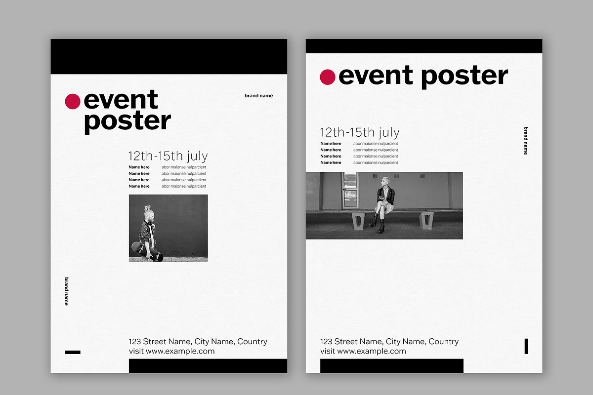 Minimalist Black and White Poster, a Poster Template by wavebreak