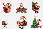 Christmas Santa Claus Clipart, an Illustration by CrexoraLab (Thumbnail 2 of 5)