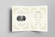 Simple Floral Funeral Program, a Brochure Template by Neermana (Thumbnail 3 of 4)