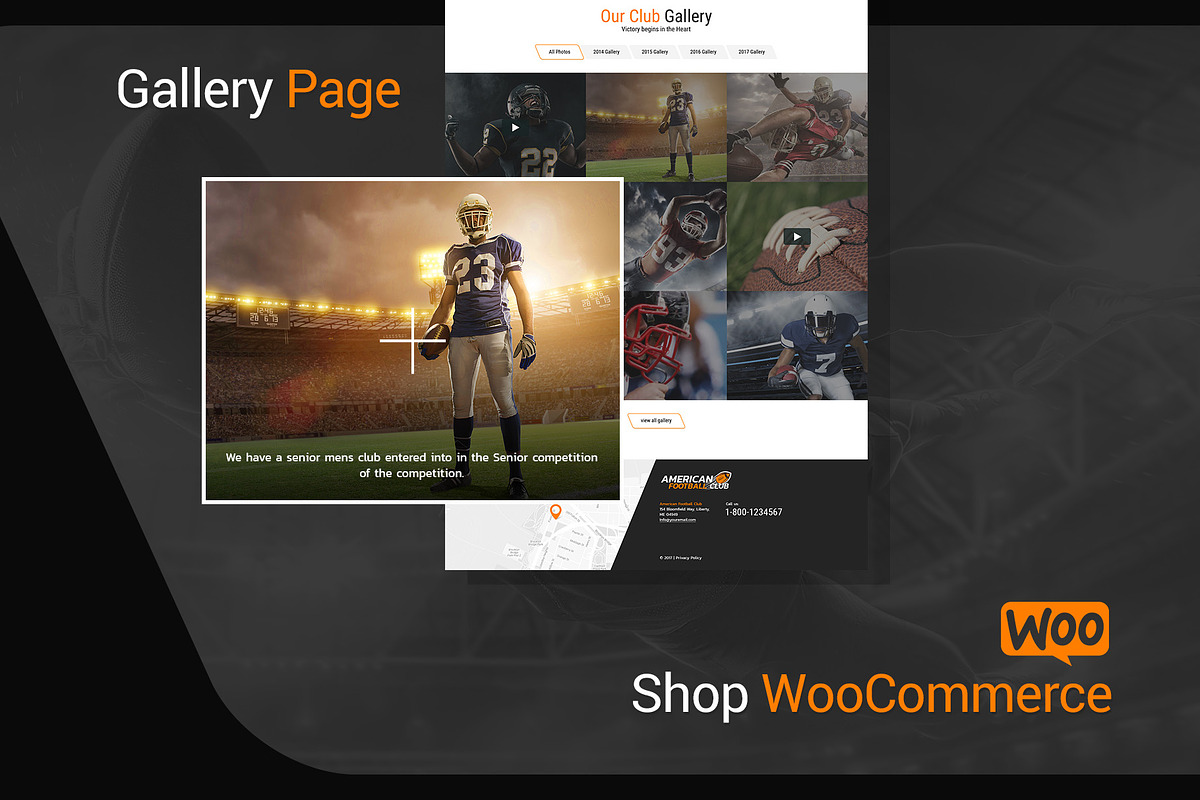 American Football - WordPress theme, a WordPress Template by TonyTemplates (Photo 4 of 5)
