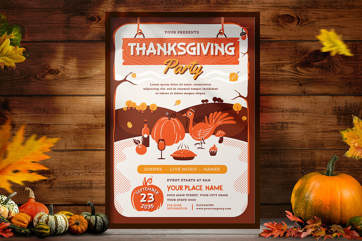 Bundle Thanksgiving Flyers, a Flyer Template by Totem Design Studio (Photo 4 of 6)