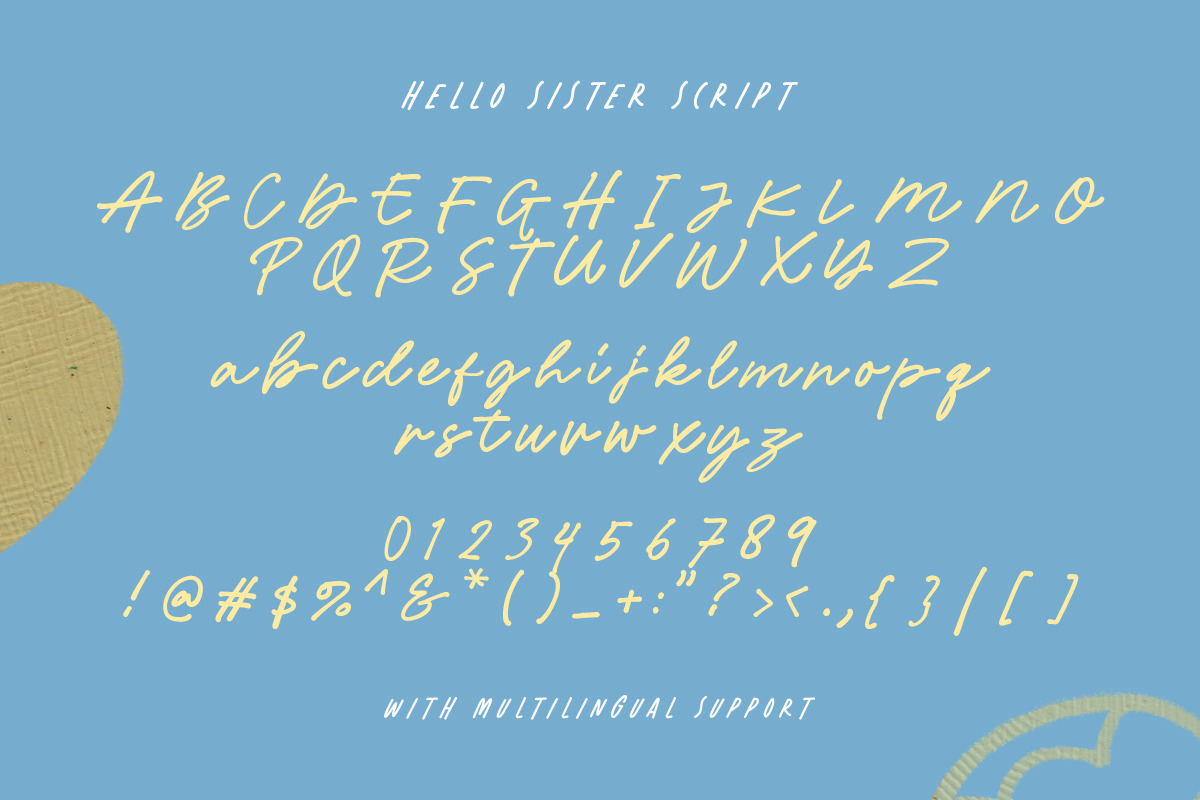 Hello Sister - Fun Girly Font Duo, a Font by Letterhend Studio (Photo 8 of 9)