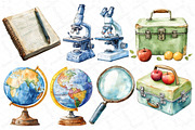 Watercolor Fun School Activities Cli, an Illustration by DreamPrint404 (Thumbnail 6 of 6)