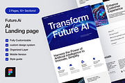 Future.Ai- Landing page design, a Landing Page Template by Ahmed Rubel (Thumbnail 1 of 5)