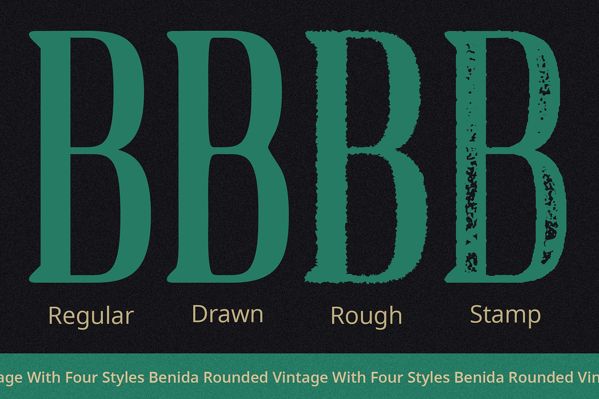 Benida Rounded Vintage, a Serif Font by Craft Supply Co. (Photo 2 of 8)