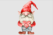 Love Gnomes Clipart Valentine's Day, a Seasonal Illustration by VetalStock (Thumbnail 6 of 6)