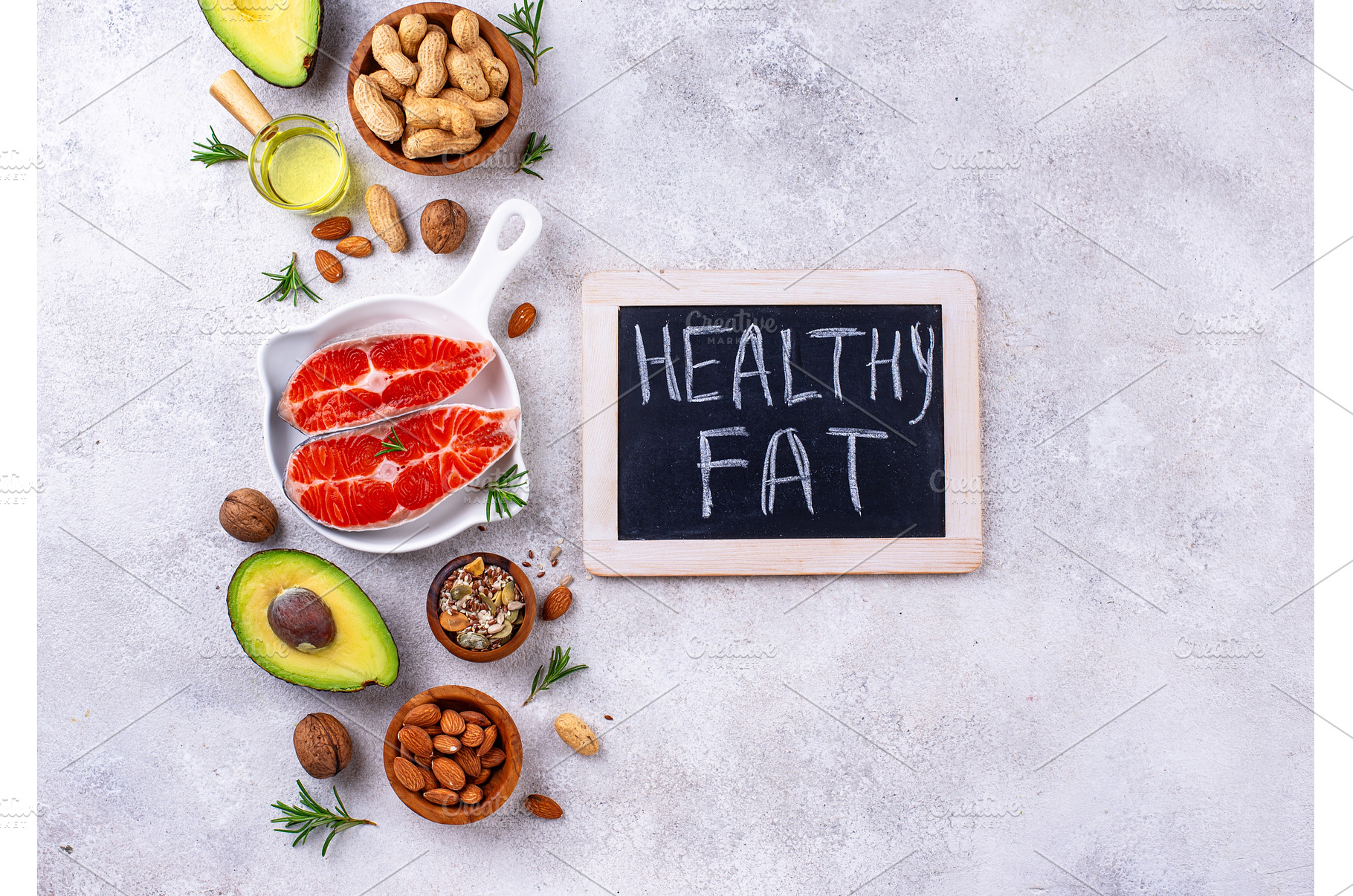 Healthy fat concept. Product with, a Food & Drink Photo by Yulia Furman