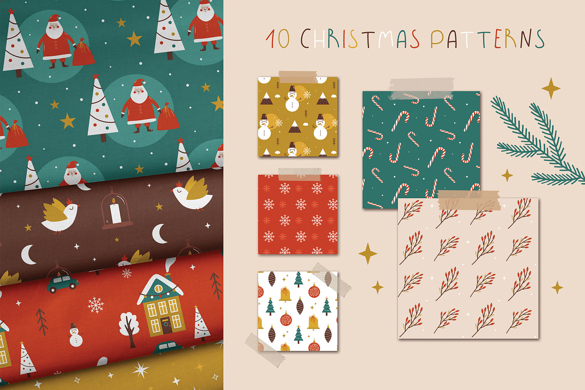Christmas Clipart Collection, an Illustration by JuliyArt (Photo 6 of 7)
