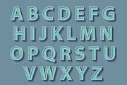 Retro style alphabet, an Education Illustration by sibgat (Thumbnail 3 of 3)