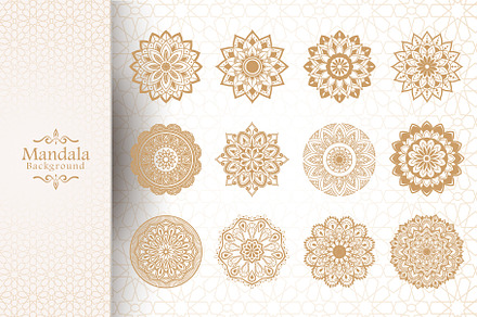 Vector Style Golden Mandala Art