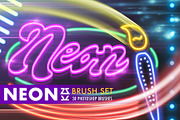NEON Brush Set, a Brush Add-On by Zsolt Kosa Art (Thumbnail 1 of 6)