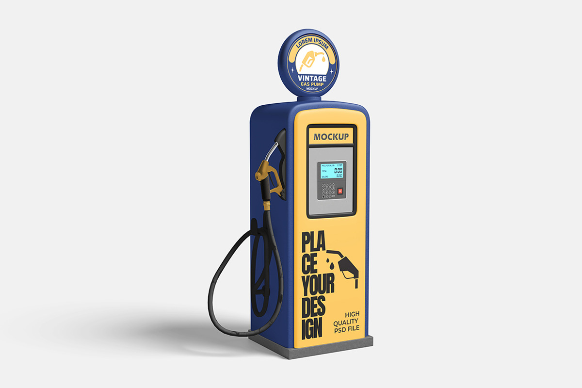 Vintage Gas Pump Mockup, a Product Mockup by bimockup (Photo 6 of 6)