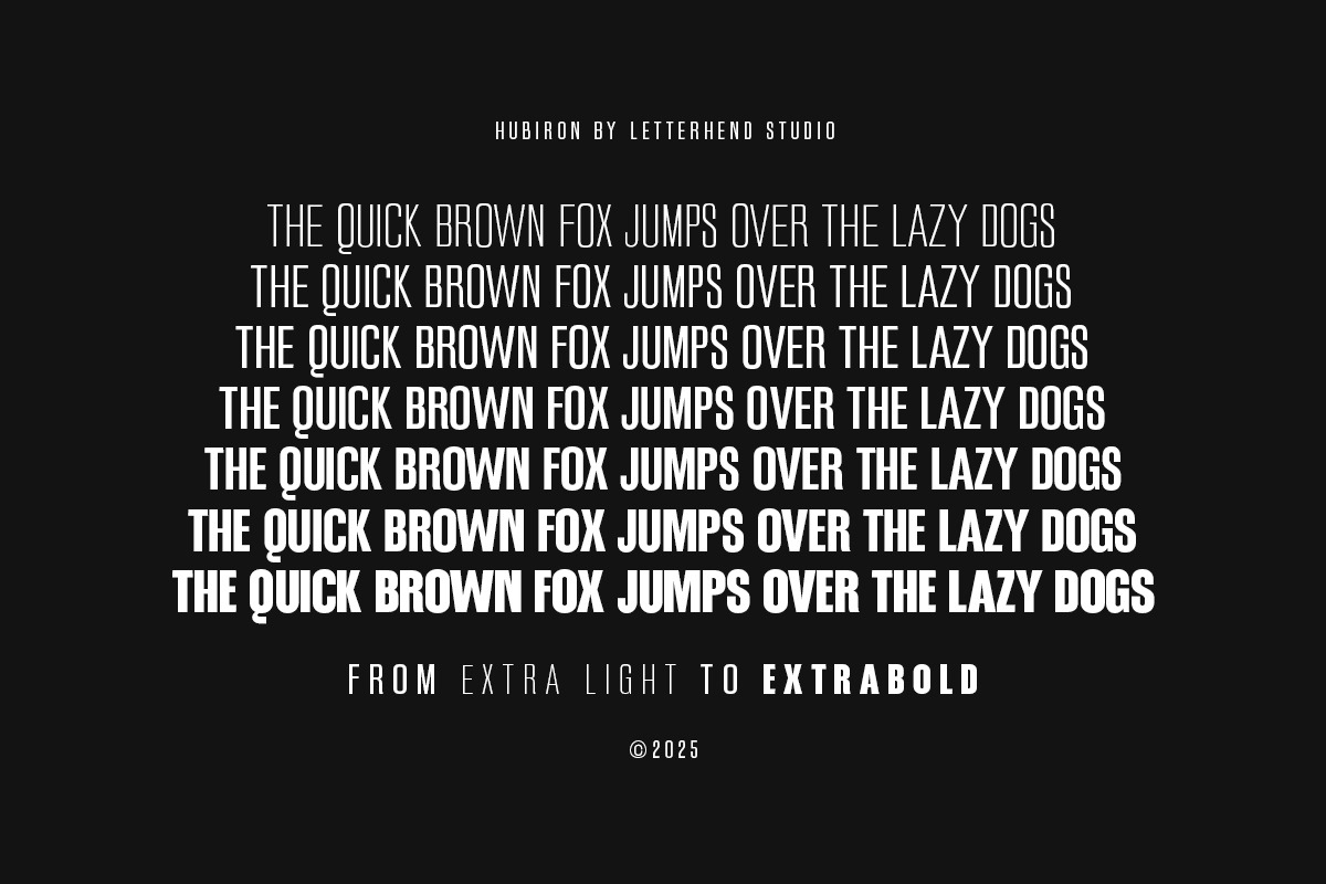Hubiron Condensed Sans, a Sans Serif Font by Letterhend Studio (Photo 5 of 9)