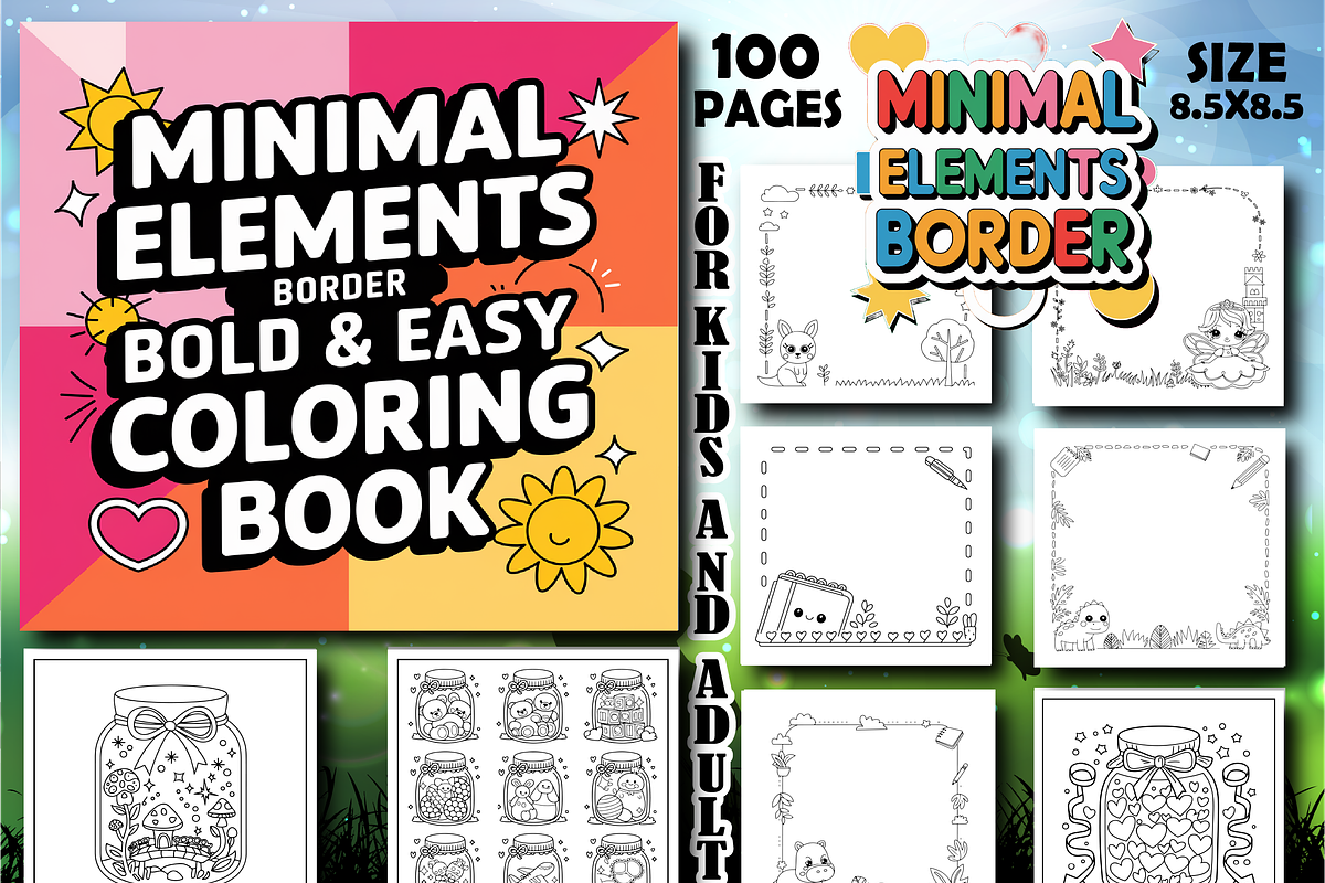 Minimal Elements Border Color Book, an Education Illustration by Design Home (Photo 1 of 4)