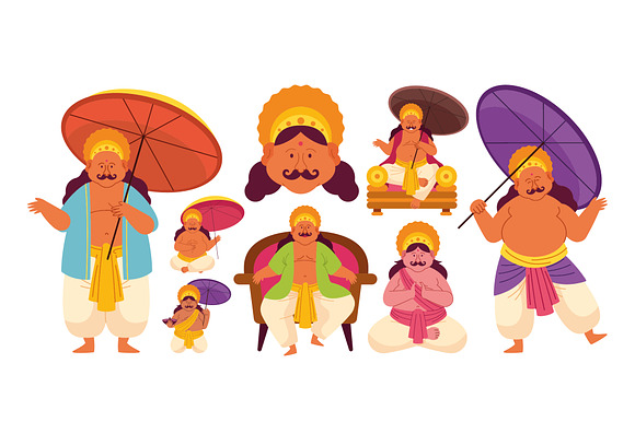 Onam Character Illustration Set preview 2