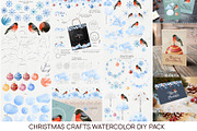 Watercolor Christmas Bundle, a Decorative Illustration by NataliVA (Thumbnail 6 of 7)