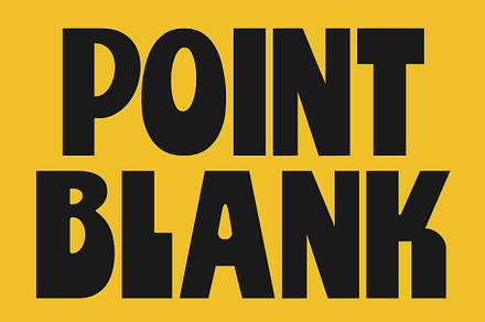 Point Blank - Display Typeface, a Sans Serif Font by HipFonts