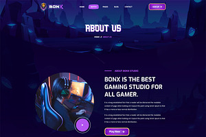 Gatsby Gaming Template - Bonx