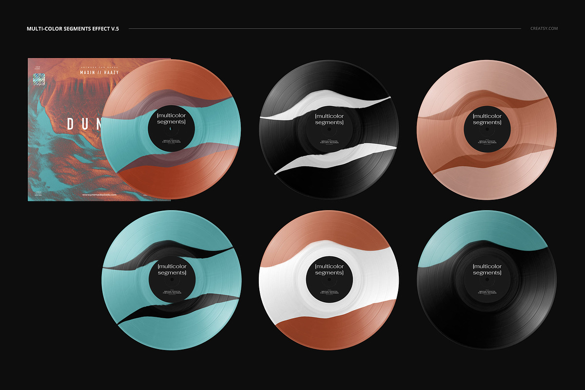 Vinyl Record & Cover Mockup Set, a Merchandise Mockup by creatsy5 (Photo 49 of 54)
