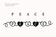 Connected Hearts - Decorative Font, a Sans Serif Font by Attractype (Thumbnail 7 of 8)