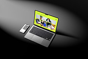 MacBook Pro Mockup Dark Scene, a Mac Mockup by Momogi (Thumbnail 5 of 5)
