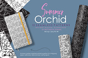 Summer Orchids Seamless Patterns, a Pattern Graphic by Sketchbook Designs (Thumbnail 4 of 9)