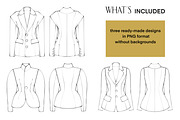 Blazer Constructor - Mix & Match set, an Object Graphic by designs.svkl (Thumbnail 3 of 11)