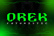 Orek Futuristic Display Font, a Sans Serif Font by kangfont Studio (Thumbnail 2 of 11)