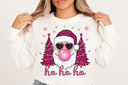 Pink Christmas Leopard Tree Santa PN, an Illustration by Libby Wishes (Thumbnail 2 of 6)