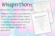 Whisperthorn – Minimalist Handwritte, a Handwritten Font by Raven&RoseStudio (Thumbnail 2 of 3)