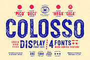 Colosso Display Font Collection, a Sans Serif Font by More Etc. Studios (Thumbnail 1 of 19)
