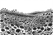 60 Daisy Flower Field Silhouette, a Seasonal Illustration by Amazin_art (Thumbnail 16 of 22)