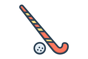 Hockey ball color icon, a Duotone Icon by Creative priyanka