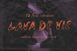 Lava de Vie outline handwritten font, a Handwritten Font by TD fonts
