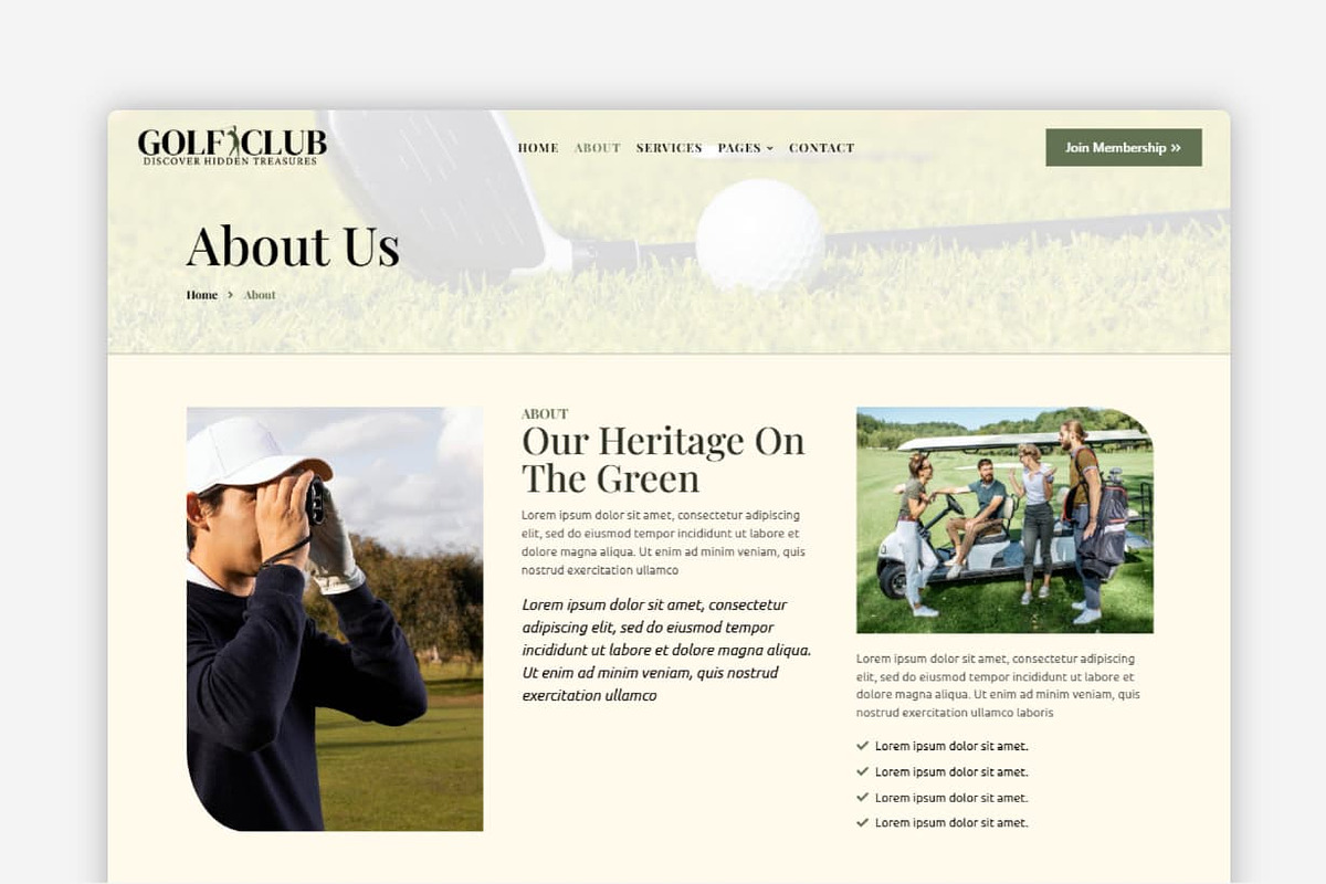 Golf Club WordPress Theme, a WordPress Template by Your Theme Shop (Photo 2 of 9)