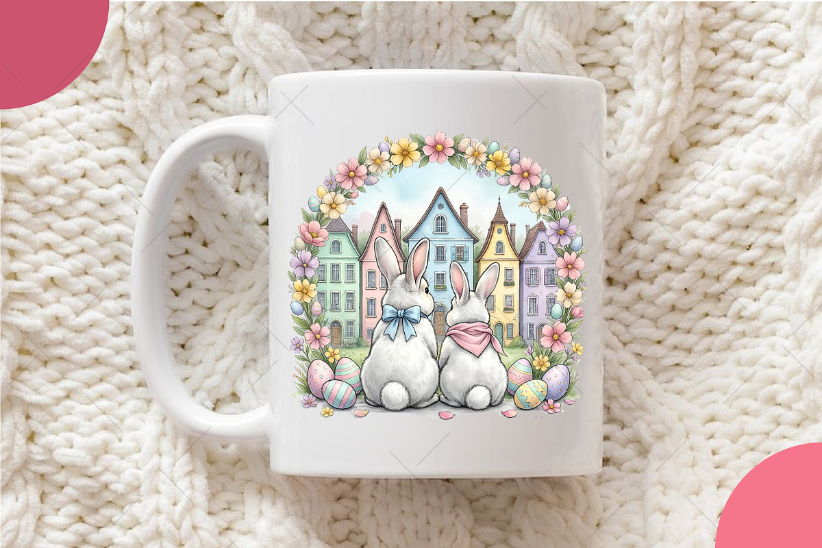 Retro Easter Bunny PNG, Bunny PNG, an Illustration by OK Design (Photo 5 of 6)