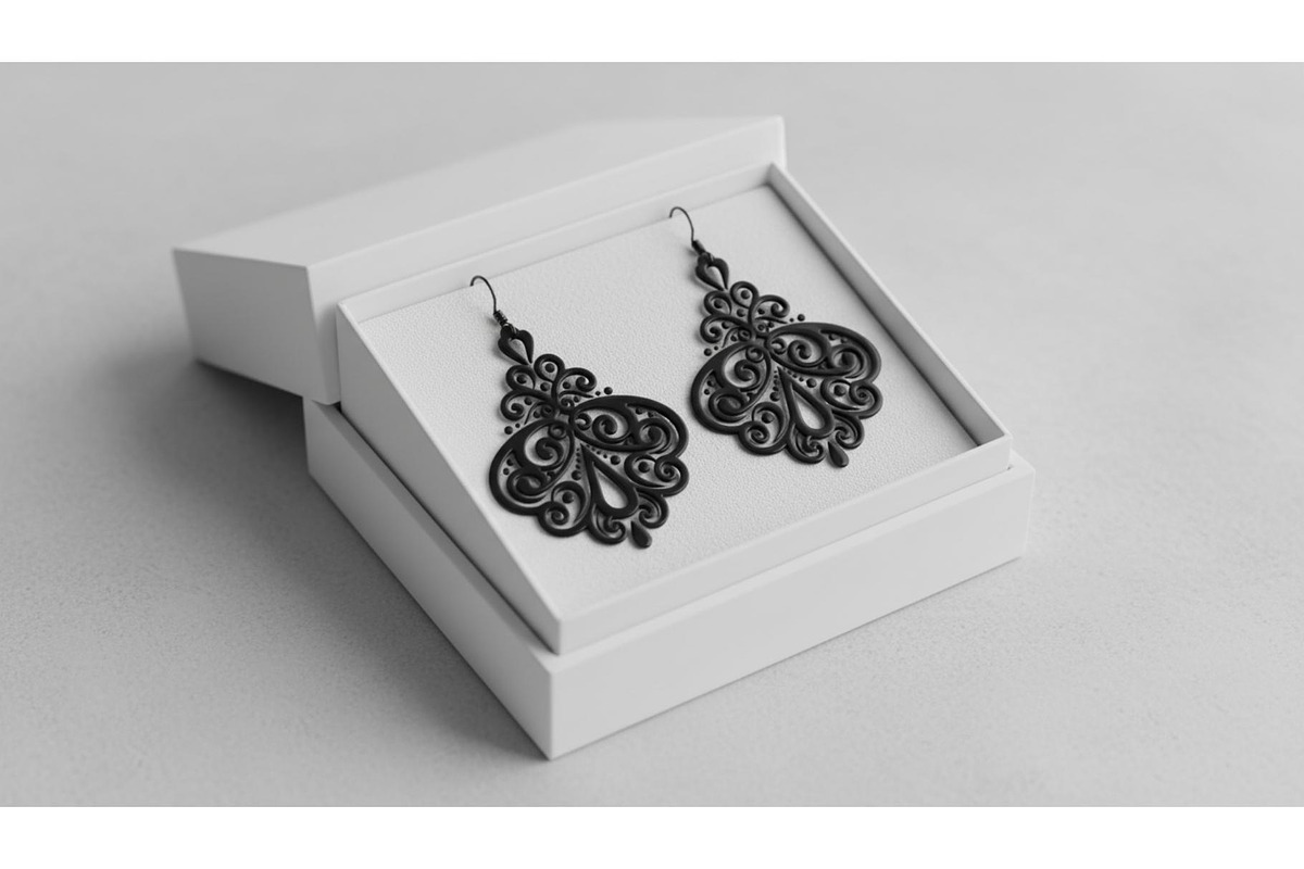 Ornate Filigree Earring, an Object Graphic by Designer_Momina (Photo 4 of 5)