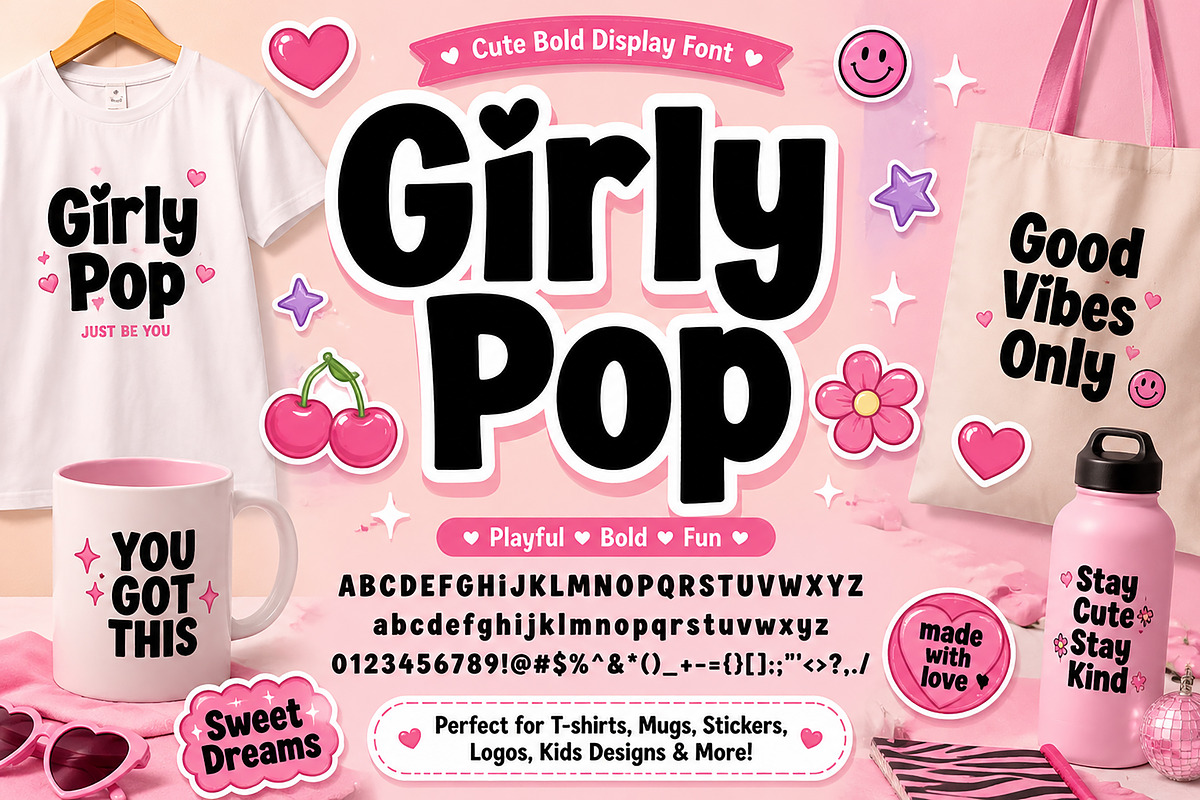 Girly Pop, a Slab Serif Font by Wow Magic (Photo 4 of 5)