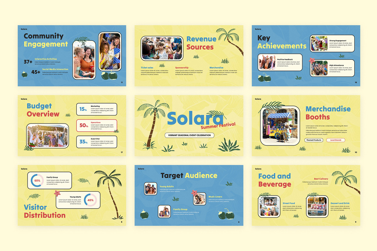 Solara Summer Festival PowerPoint, a Presentation Template by Loin Studio (Photo 3 of 4)