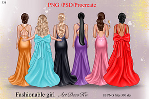 Fashion Girls Clipart, DIY Clipart